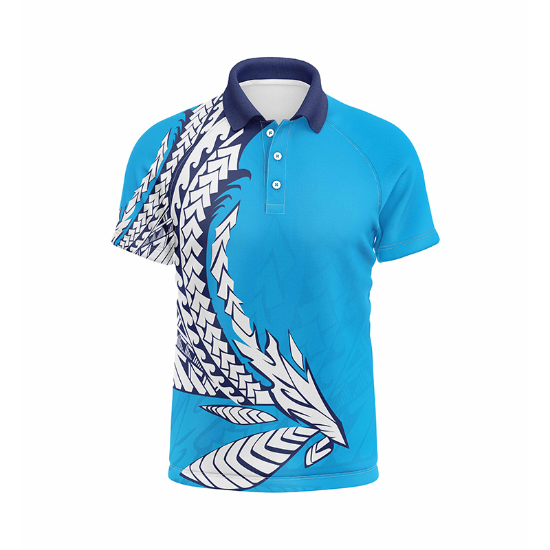 Blaues Polo-Jersey-Bandmuster