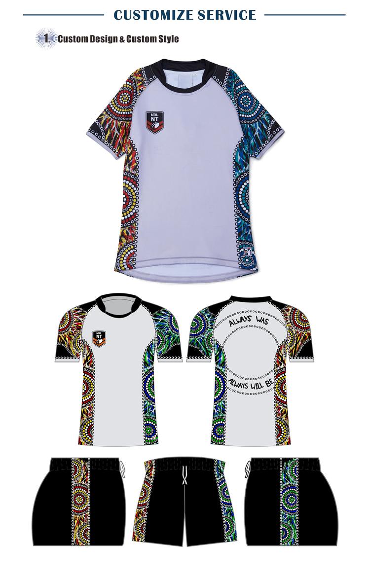 Kundenspezifisches neues Design, schnell trocknender Sublimationsdruck, Rugby-Shirts, Rugby-Uniform