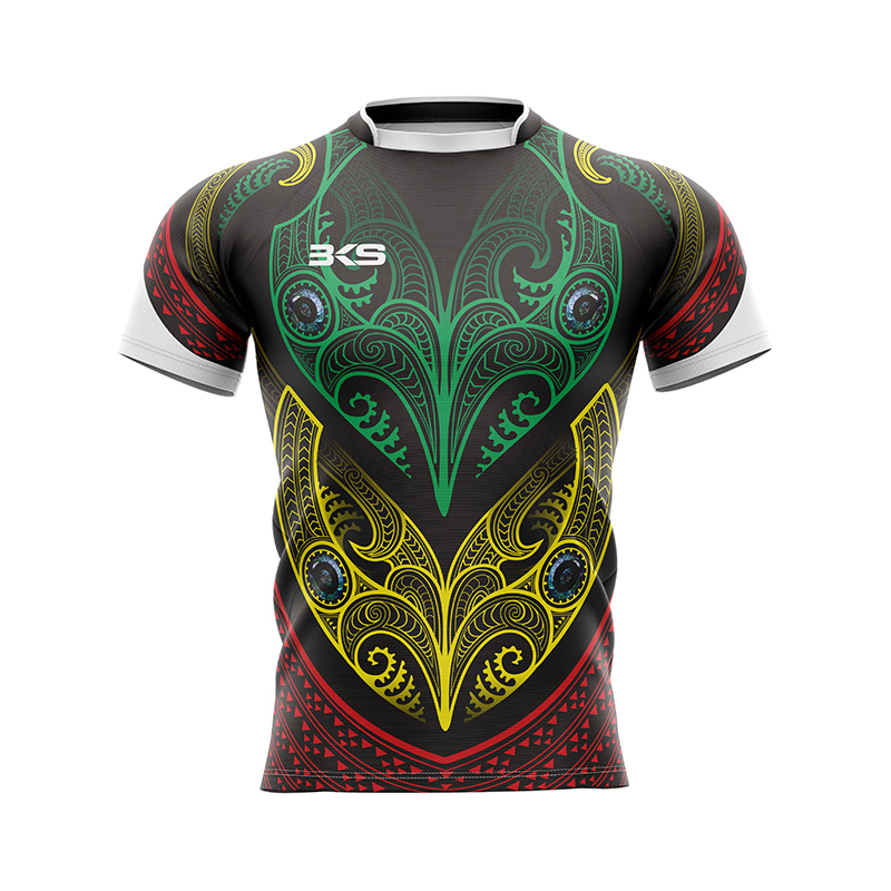 Maßgeschneidertes, wunderschön gemustertes Rugby-Trikot