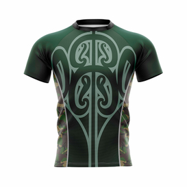 Grün gemustertes Rugby-Trainingstrikot
