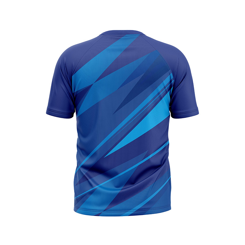 Blaues Batik-Sport-Kurzarmshirt