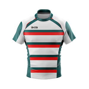 Gestreiftes Rugby-Team-Sporttrikot